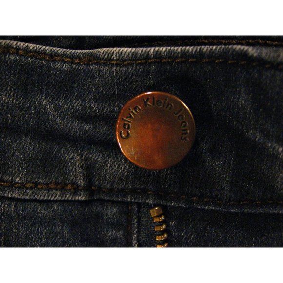 CALVIN KLEIN CUTOFF JEAN SHORTS Cut Off W 34 Denim Blue Hot Pants - Picture 5 of 9